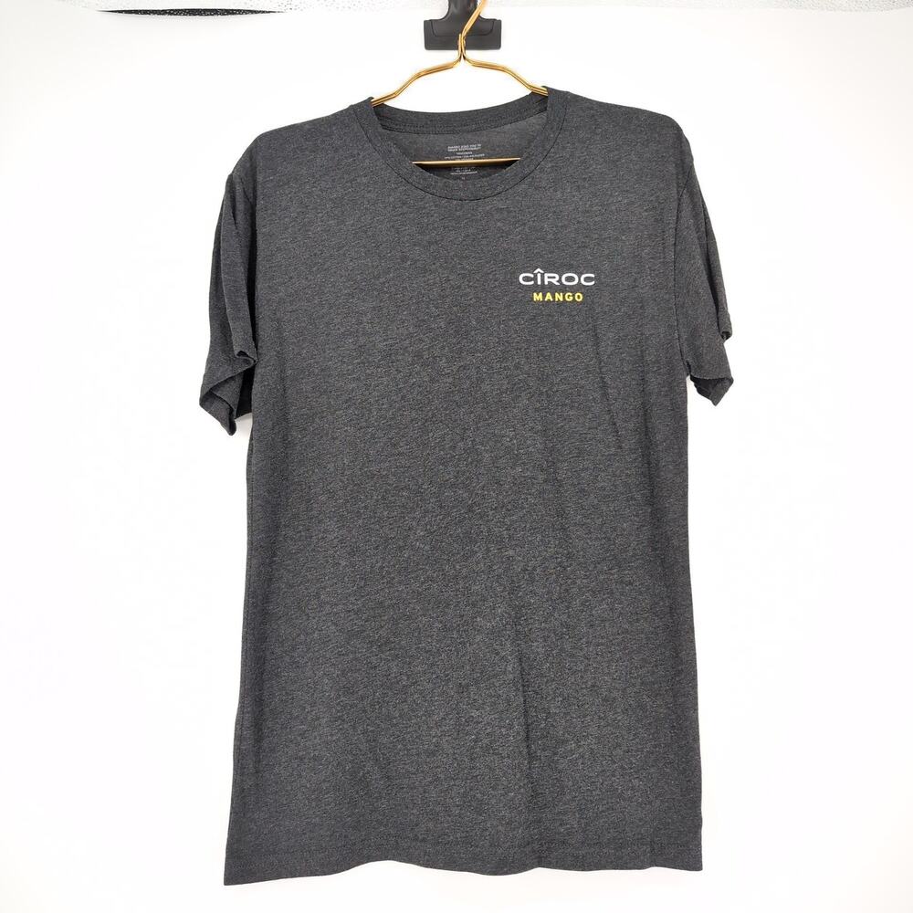 Ciroc Mango Dark Distressed Gray/Grey Crewneck Men's T-shirt/Tee - Size M - GUC
